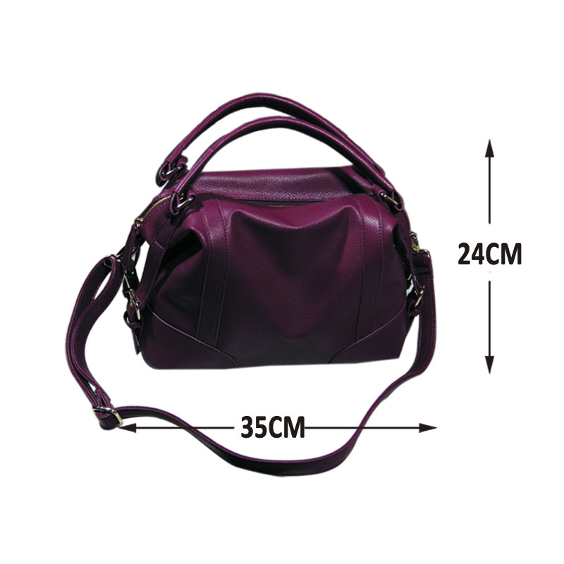 Weichem Leder Handtaschen Große Damen Tasche Reißverschluss Damen Umhängetasche Mädchen Hobos