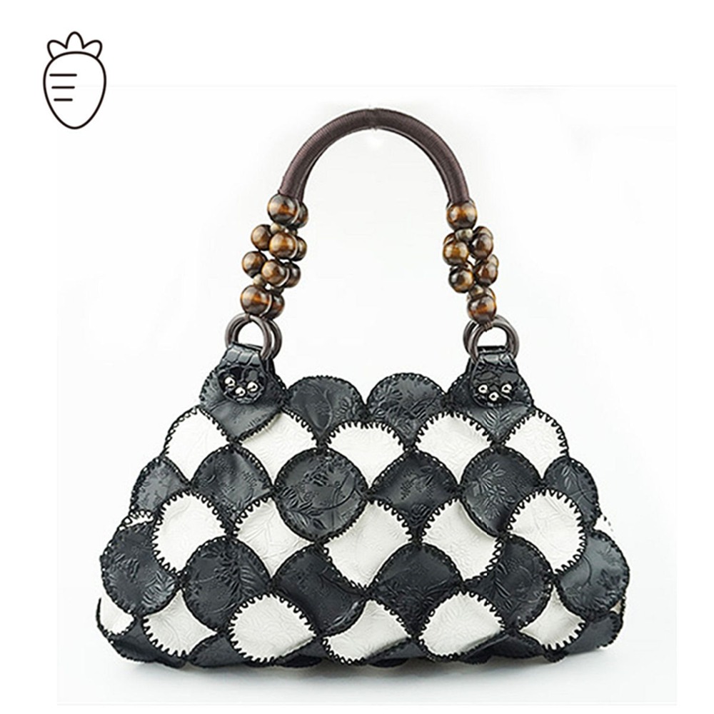 Damen Leder Handtaschen von bekannten marken leopard patchwork nationalen Umhängetaschen handgenäht sicke