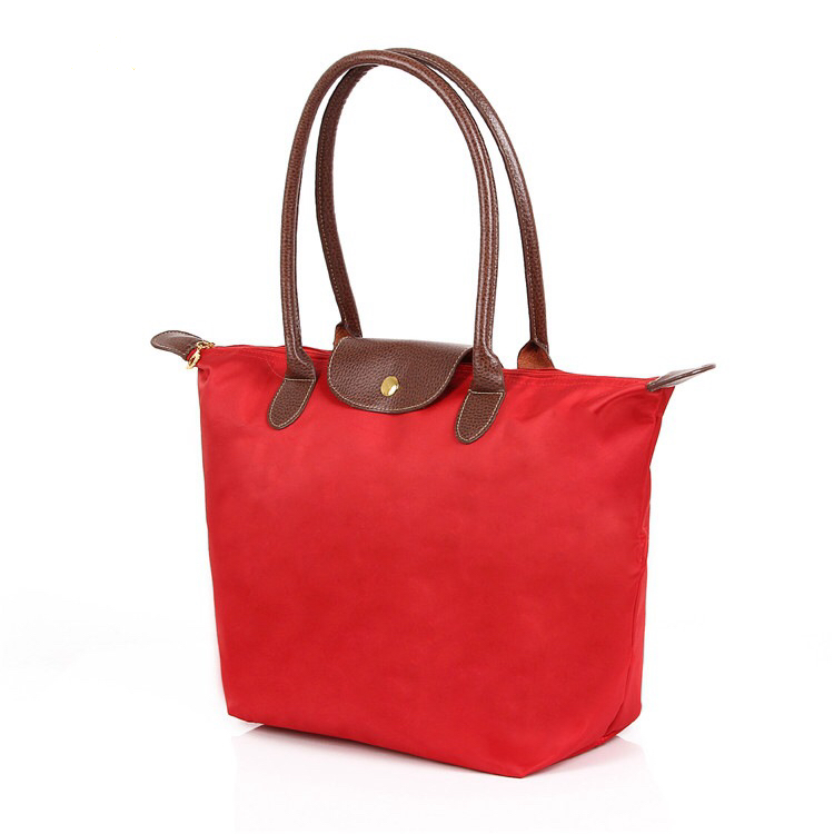 Französisch marke Damen lange nylon vintage Tasche griff warenkorb schulter Handtaschen falten