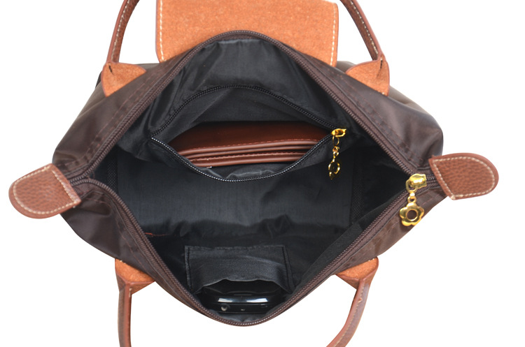 Französisch marke Damen lange nylon vintage Tasche griff warenkorb schulter Handtaschen falten