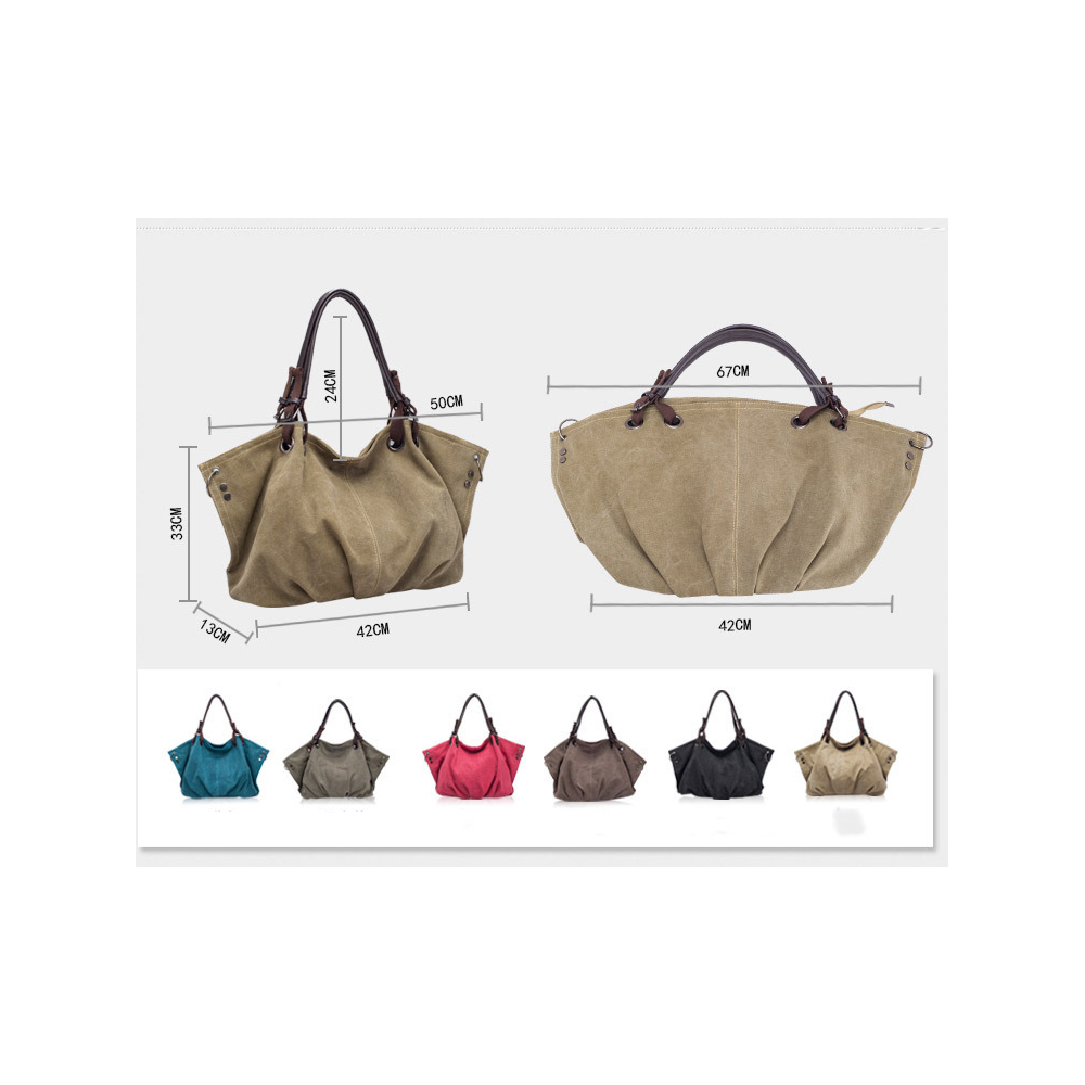 Hochwertige Leinwand Damen Handtasche Casual Große Kapazität Hobos Tasche Weibliche Bolsas Trapeze