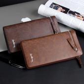 Marke Herren Business casual lange Brieftasche Reißverschluss vielseitige Kupplung Tasche Herren feste hohe