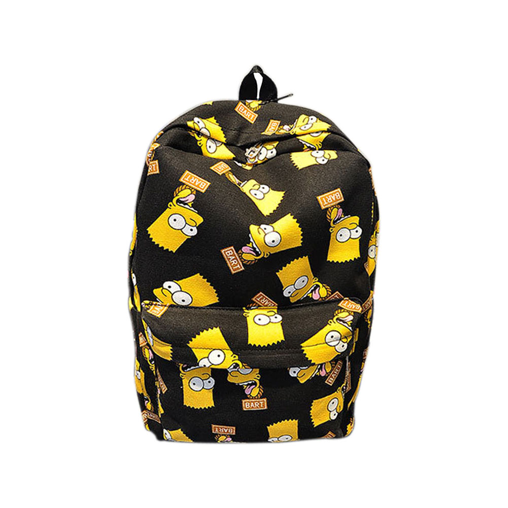 Cartoon Schule Umhängetasche Simpson Printting Rucksäcke Leinwand für Mädchen Jungen