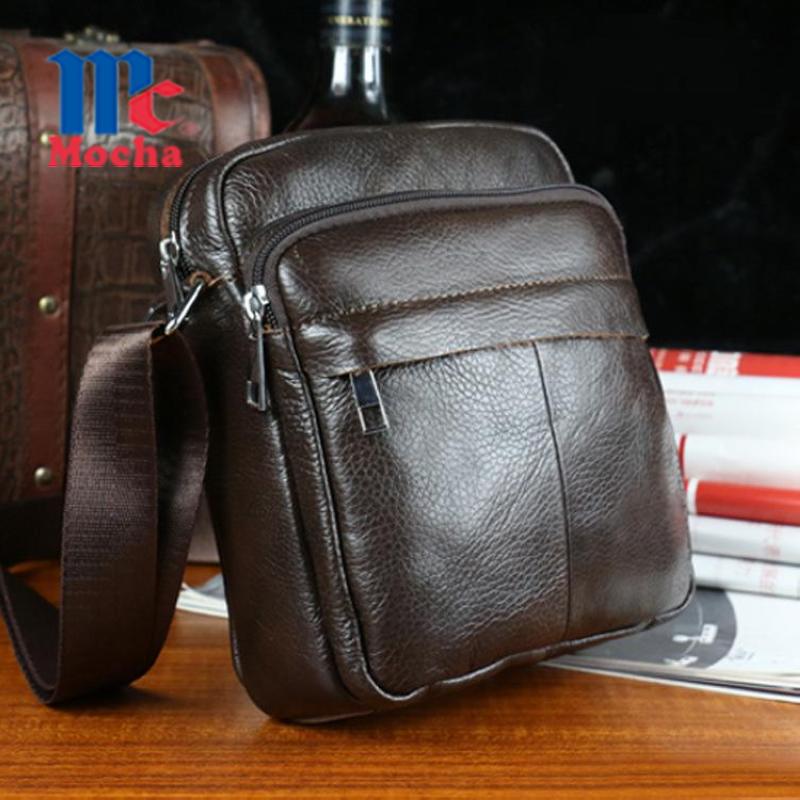 News Echtes RindsLeder Marke Schultertasche Handtaschen Vintage Herren Messenger Bags Kleine Herren