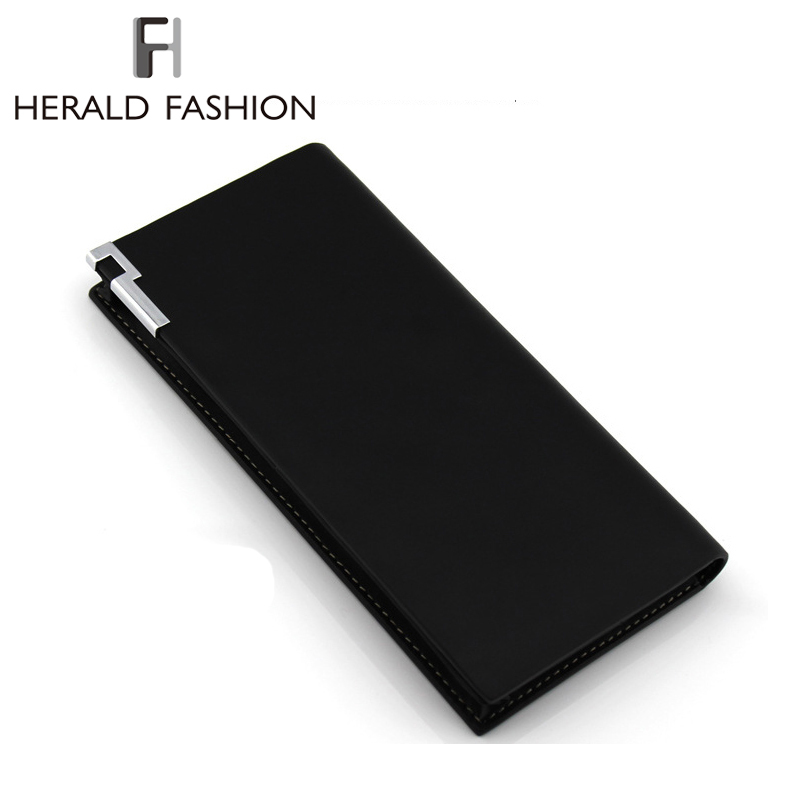 Split Leder Herren Brieftasche Langen Design Multifunktionalen Herren Schwarz Brieftasche Kartenhalter