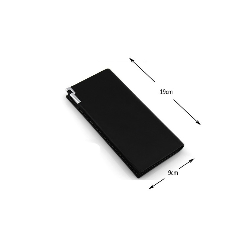Split Leder Herren Brieftasche Langen Design Multifunktionalen Herren Schwarz Brieftasche Kartenhalter