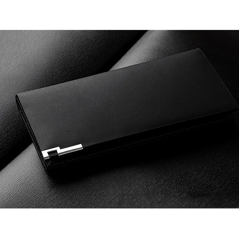 Split Leder Herren Brieftasche Langen Design Multifunktionalen Herren Schwarz Brieftasche Kartenhalter