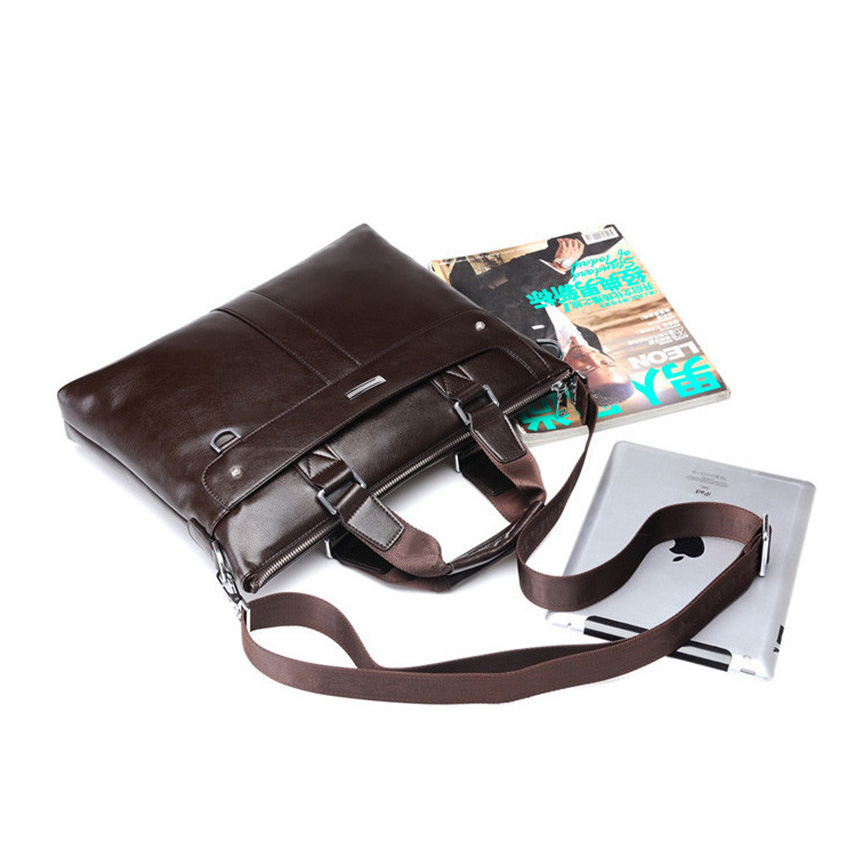 Herren Casual Aktentasche Business Schultertasche Leder Messenger Bags Computer Laptop Handtasche Tasche