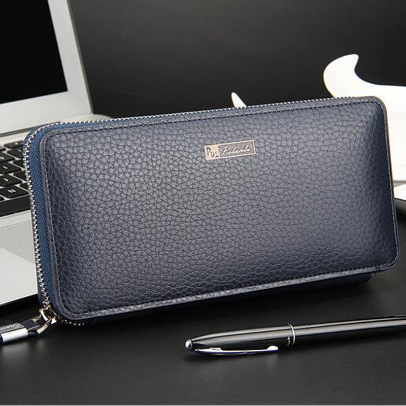 Baellerry Marke Business Herren Lange Brieftaschen Aus Echtem Leder Reißverschluss Große Kapazität