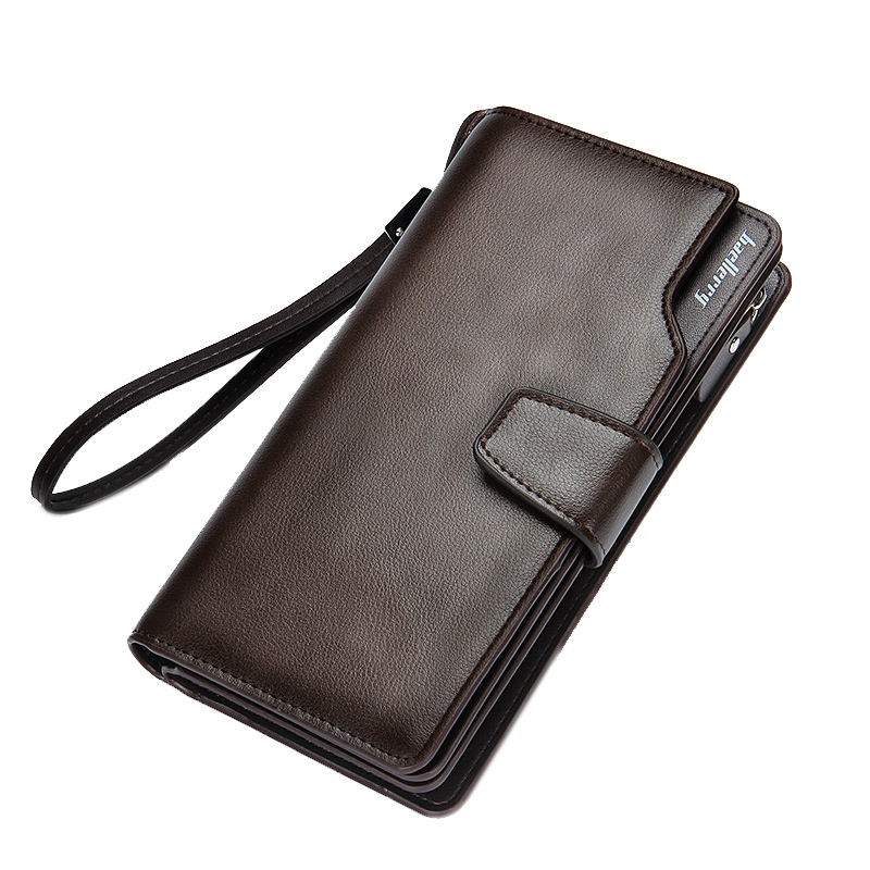 Herren haspmappe Reißverschluss Tasche männlichen kupplung multifunktions gute Leder Geldbörsen lange