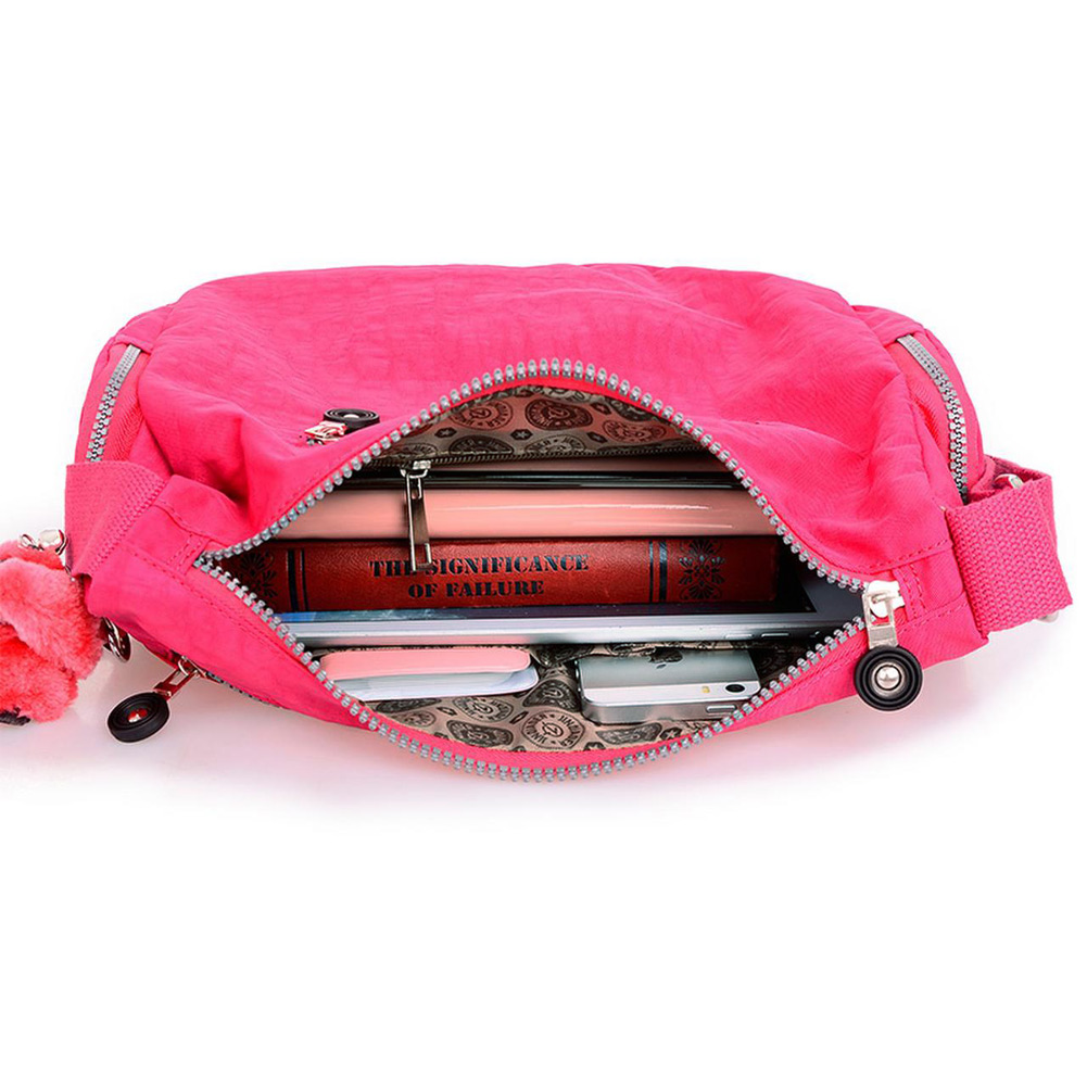 Damen Messenger Bags Crossbody Tasche Nylon Wasserdichte Umhängetasche Mehrere ReißverschlussTaschen