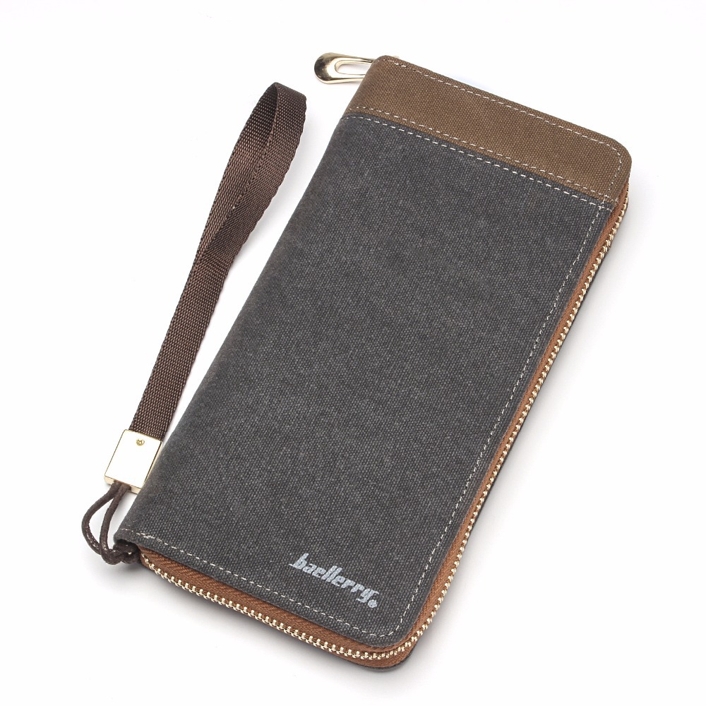 hohe Qualität Herren Tasche Reißverschluss Große Kapazität Lange Kupplung Brieftasche