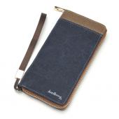 Herren Leinwand Reißverschluss Geldbörse Herren Clutch Handtasche Mode Kupplung Geldbörse