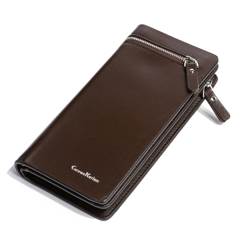 Hot mode Für Herren Marke Design Geldbörsen Business Langen Reißverschluss Geldbörse Ehren