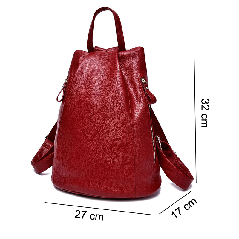 Damen aus echtem Leder Rucksäcke für Damen vintage Schultasche für college girl Reisetasche Rucksack