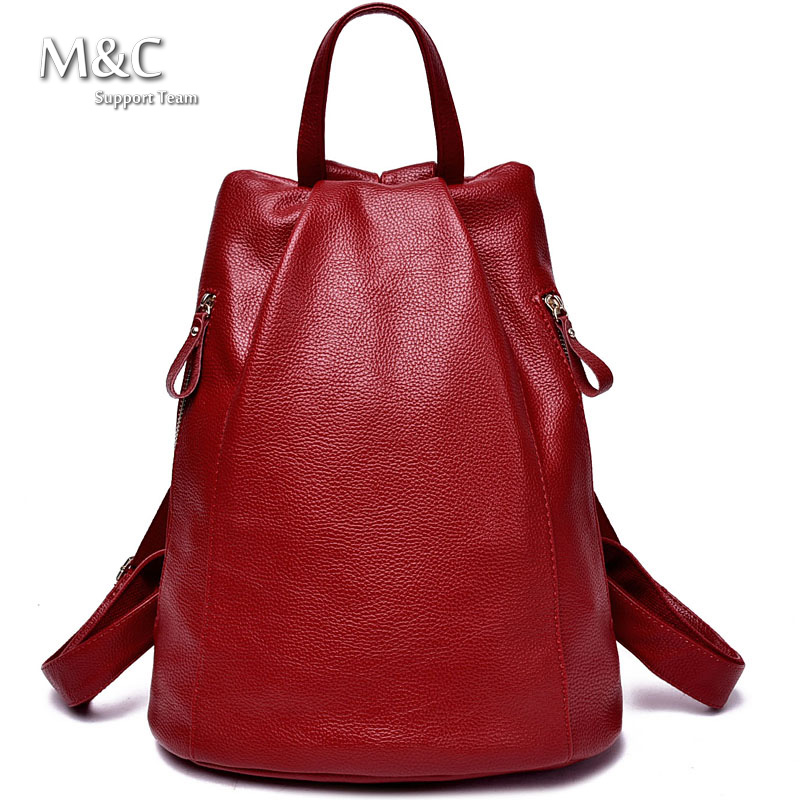 Damen aus echtem Leder Rucksäcke für Damen vintage Schultasche für college girl Reisetasche Rucksack