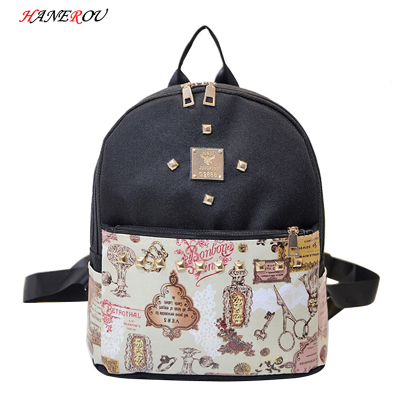 Mochilas Femininas New Günstige Berühmte Marke Damen Pu Leder Rucksack Rucksack Vintage Adrette Schultaschen