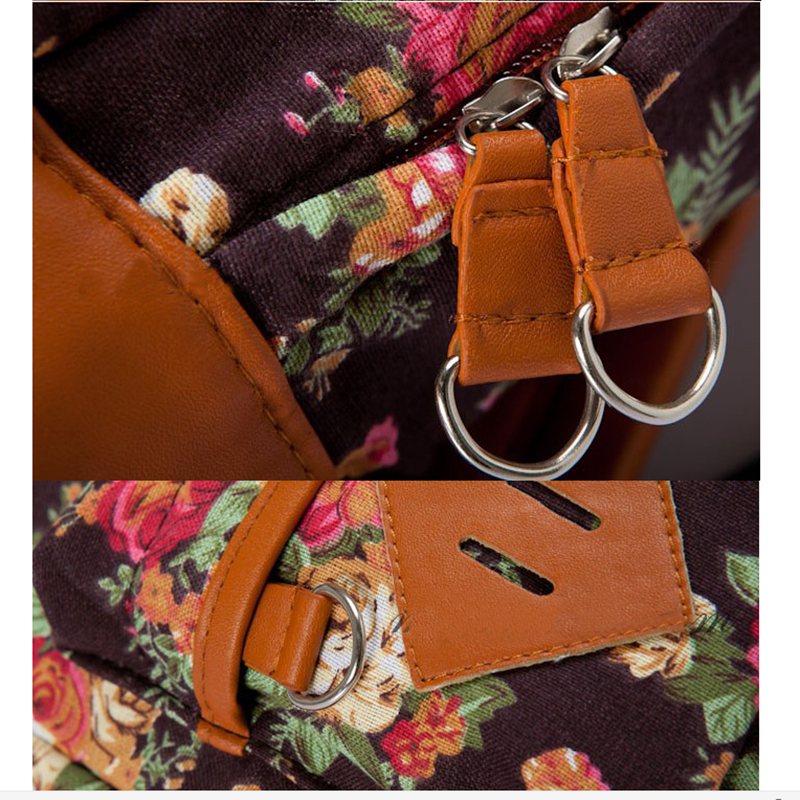 mädchen Blume Rucksack Schule Buch Schultertasche Reisetasche Damen Leinwand Rucksack