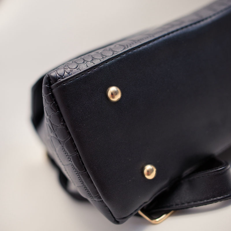 Toposhine Neue Pu Leder Quadrat Alligator Damen Rucksack Solide Einfache Schul Designer Rucksack Hübsche