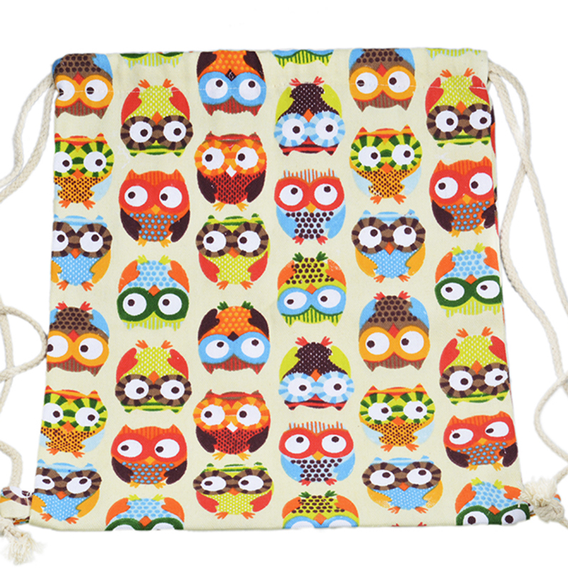 3D Mode Gedruckt Tier Eule Muster Nette Girl'S Rucksäcke Damen Dame Reise Wandern Einkaufs Kordelzug Tasche