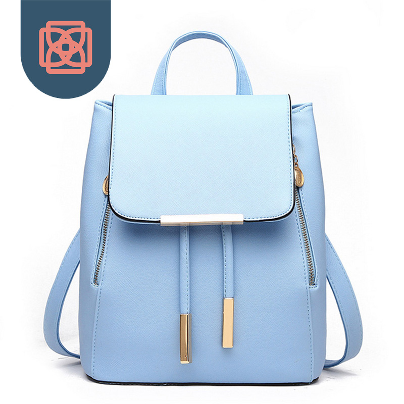 Damen Täglich Rucksäcke Daypack Mädchen Schultasche Pu Leder Taschen Candy Farbe Reisetasche