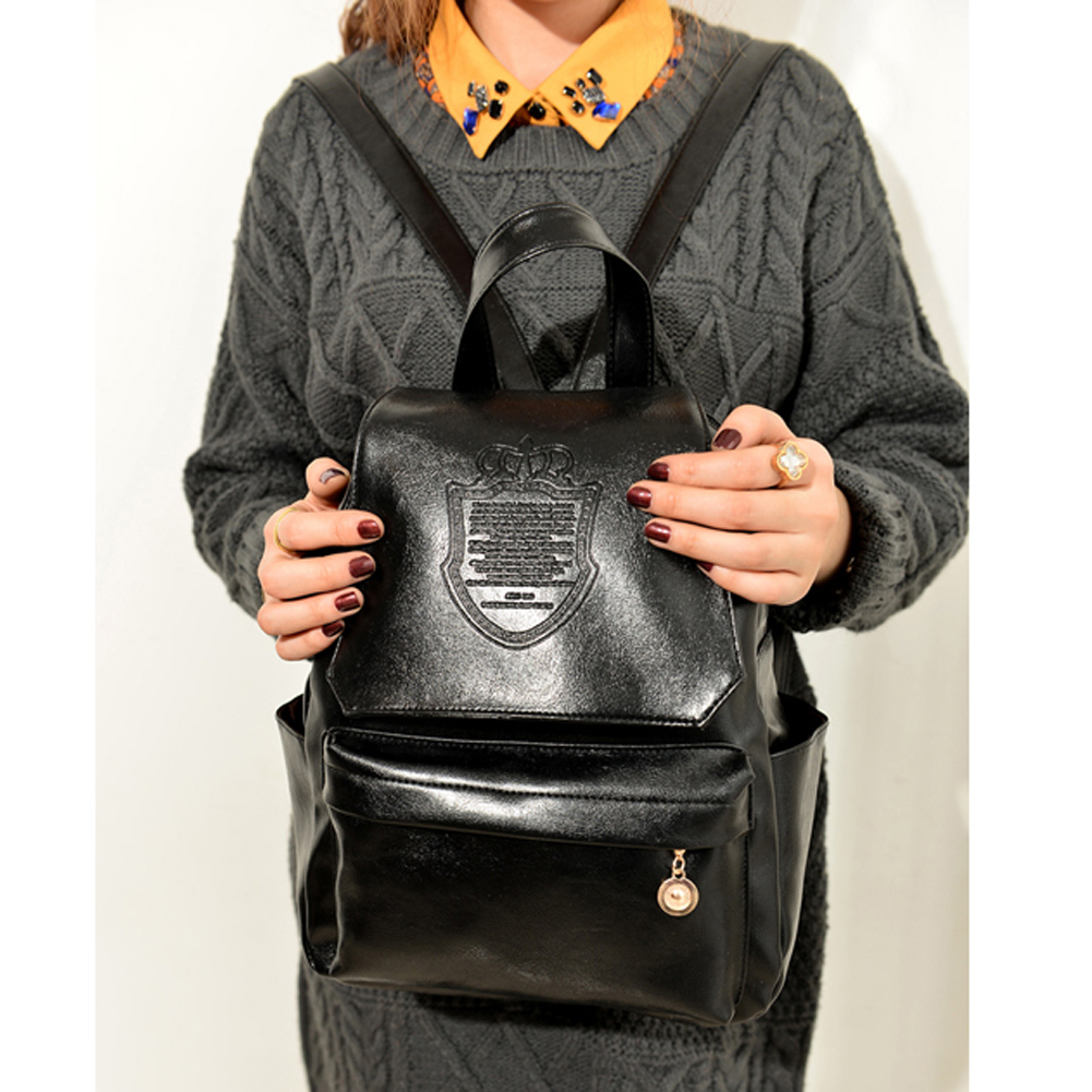 College Style Pu Leder Rucksack 4 Farben Reisetasche öl Leder Mode Rucksäcke für Damen