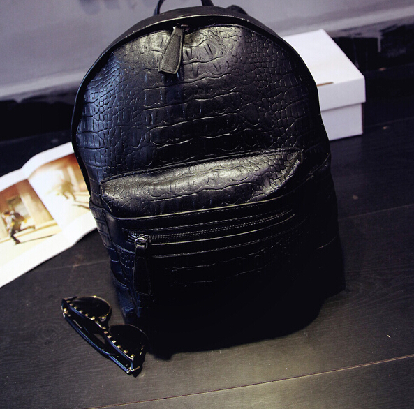 mode Damen Leder Rucksäcke Alligator Krokodil Schultaschen Für Jugendliche Mädchen Weibliche Wandern