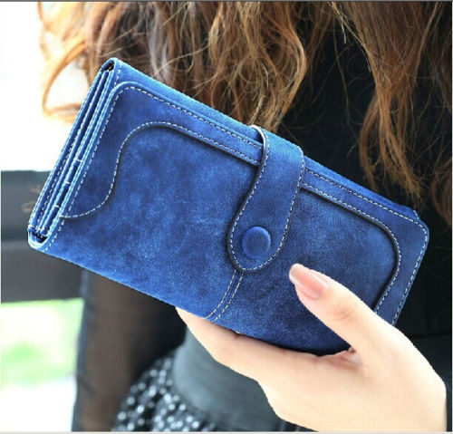 1 stück Heißer Damen Dame Mode carteira feminina Retro Matte nähen Brieftasche Langen Kartenhalter