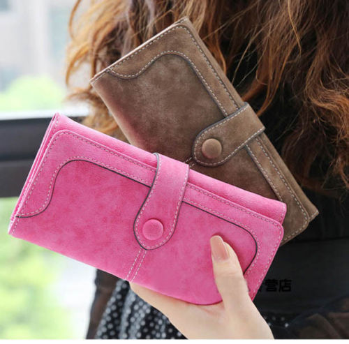 1 stück Heißer Damen Dame Mode carteira feminina Retro Matte nähen Brieftasche Langen Kartenhalter