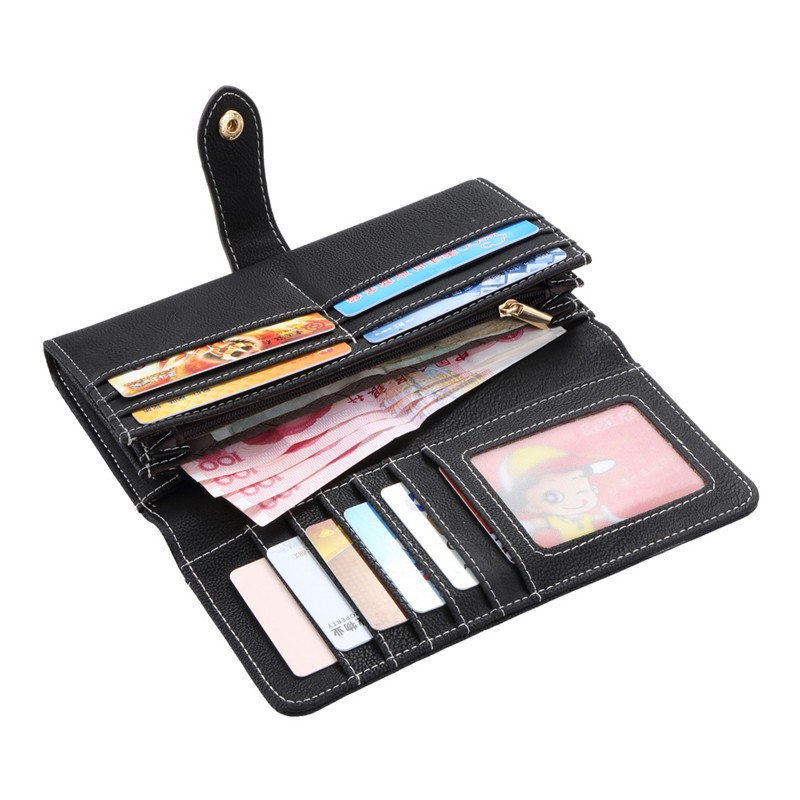 1 stück Heißer Damen Dame Mode carteira feminina Retro Matte nähen Brieftasche Langen Kartenhalter