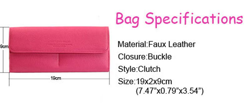 Heißer Mode Damen Geldbörsen Tageskupplung Damen Elegante Pu Leder Brieftasche Handtasche Handtaschen Hohe