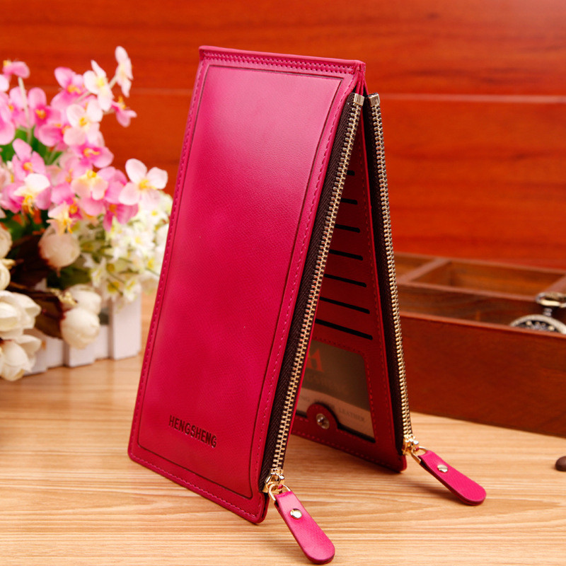 Damen Geldbörsen Ultra große Kapazität Doppelreißverschlüsse Fashion Luxus Lady Geldböse