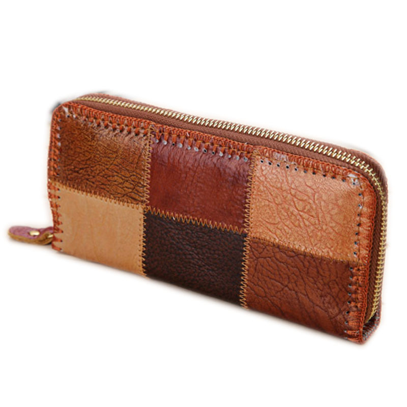 Damen Brieftasche Split Leder Pu Damen Brieftaschen Karte Vintage Lange Design portefeuille femme carte