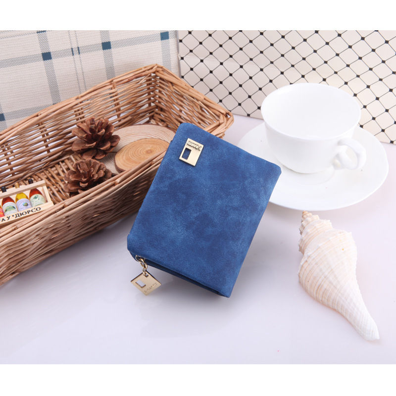 1 X Neue Mode Damen Lady Matte Pu Leder Reißverschluss Hasp kurze Kupplung Brieftasche Geldbörsen ID Kartenhalter