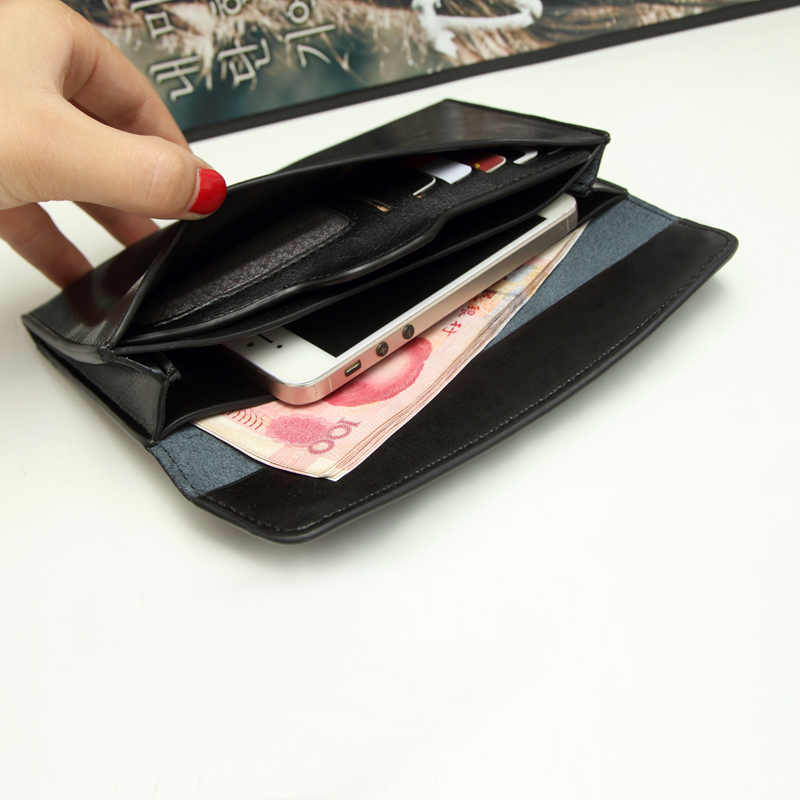 SUOAI Echtem Leder Brieftasche Damen Hohe Qualität Weiche Lange Geldbörse Mode Weibliche Brieftaschen Kartenhalter