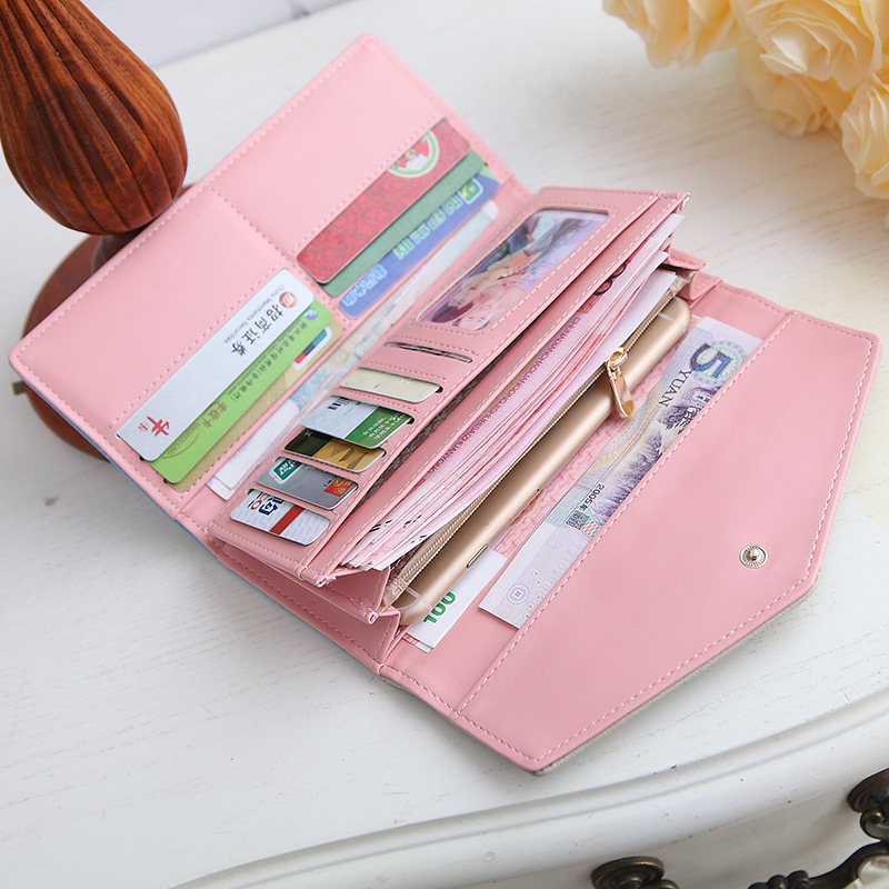 Mode Blume Damen Brieftasche 5 Farben Blume Langen Mappen Neue Populäre Tragbare Geldbörse Brieftasche Delica