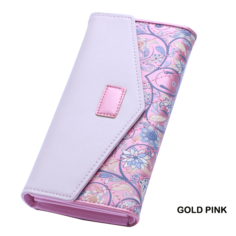 Mode Blume Damen Brieftasche 5 Farben Blume Langen Mappen Neue Populäre Tragbare Geldbörse Brieftasche Delica