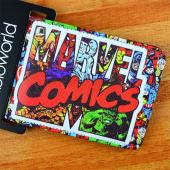 COMICS DC MARVEL THE AVENGERS HULK IRON MAN THOR CAPTAIN AMERICA SUPERMAN GeldBöRSE LOGO CREDIT OYSTER LIZENZ KARTE
