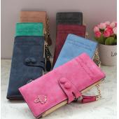 Vintage Damen Geldbörsen Matte Pu Leder Damen Handtaschen Haspe Quaste Reißverschluss Marke Kupplung