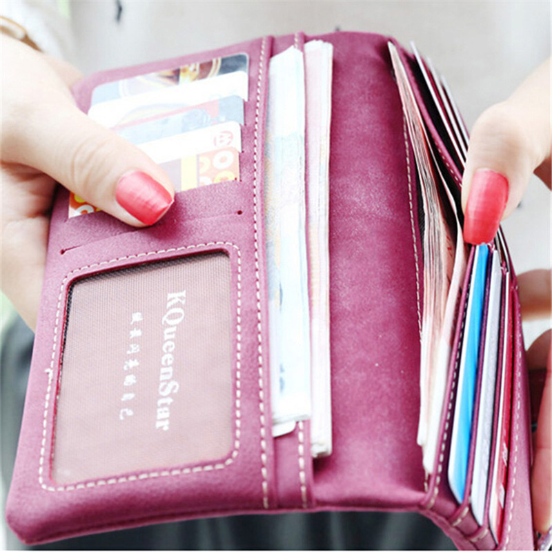 marke Neue 6 Farben Mode Dame Taschen Damenmappen PU Handtaschen Leder Geldbörse Lang Beliebte Kartenhalter