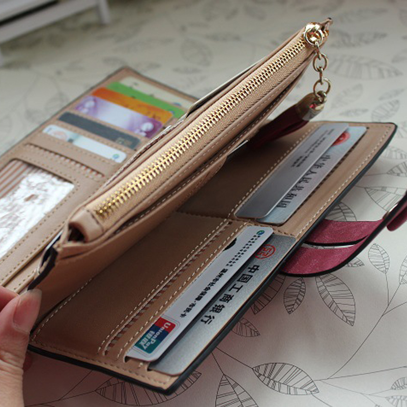 Berühmten marken hohe qualität spezielle konstruktion Damen Brieftaschen pu Leder lange stil dame Geldbörsen