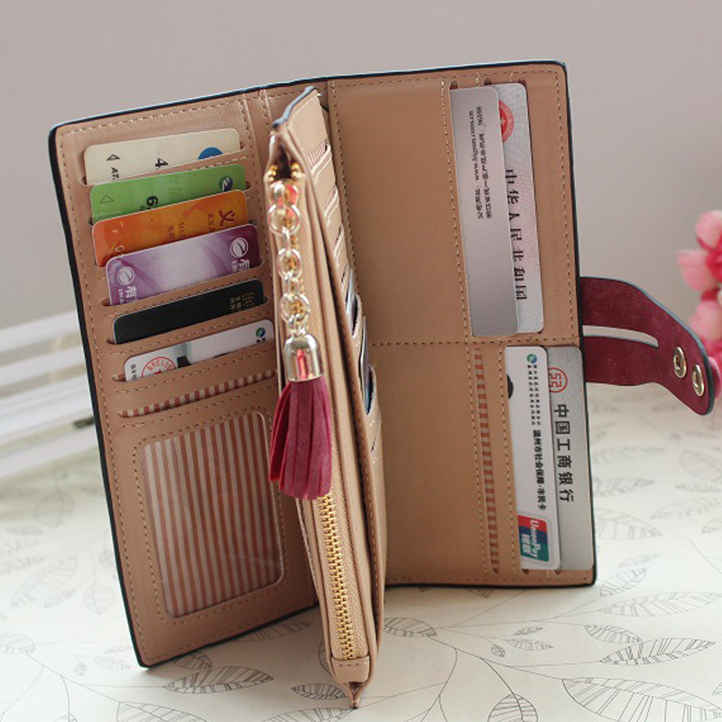 Berühmten marken hohe qualität spezielle konstruktion Damen Brieftaschen pu Leder lange stil dame Geldbörsen