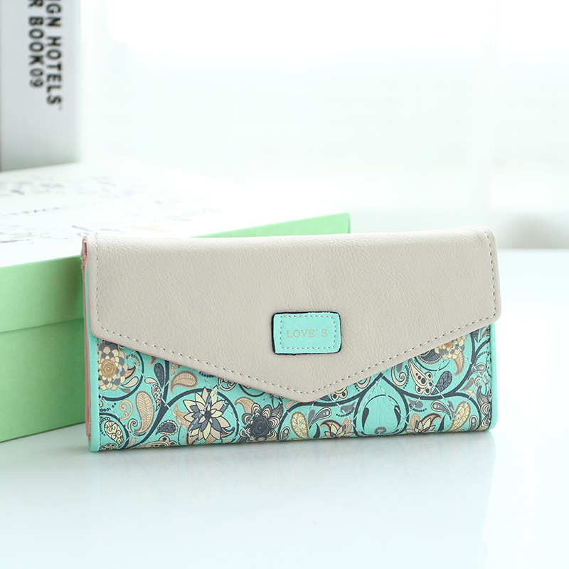 Mode Münze Geldbörse Damen Brieftasche 5 Farben Blume Langen Mappen Populäre ändern Geldbörse