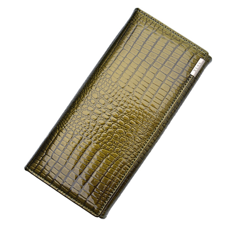 Damen Geldbörsen Marke Design Hochwertigem Leder Brieftasche Weibliche Haspe Mode Alligator Lange