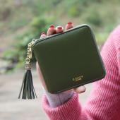 Fashion Damen mappen Pu Leder Quaste Weiblichen Brieftasche Damen Bronzing Erfasst Neue Marke Kartenhalter