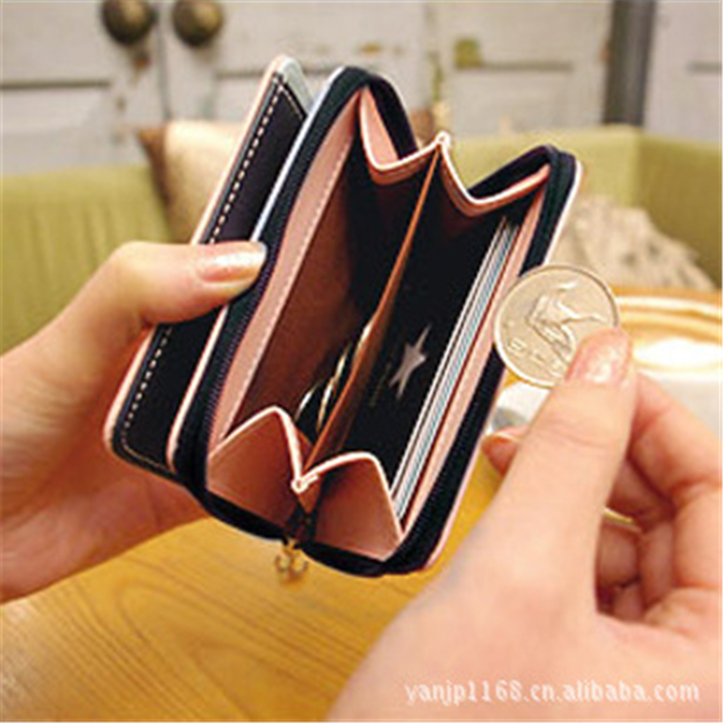 Damen Kurze Brieftasche Kupplung Schöne Vintage Damen Handtasche Mode Kupplung Geldbörse Kartenhalter