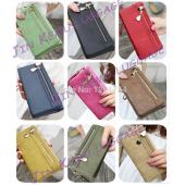 Mode Damen Geldbörsen Dull polnischen Leder Brieftasche Doppel Reißverschluss Tag Kupplungs Geldbeutel