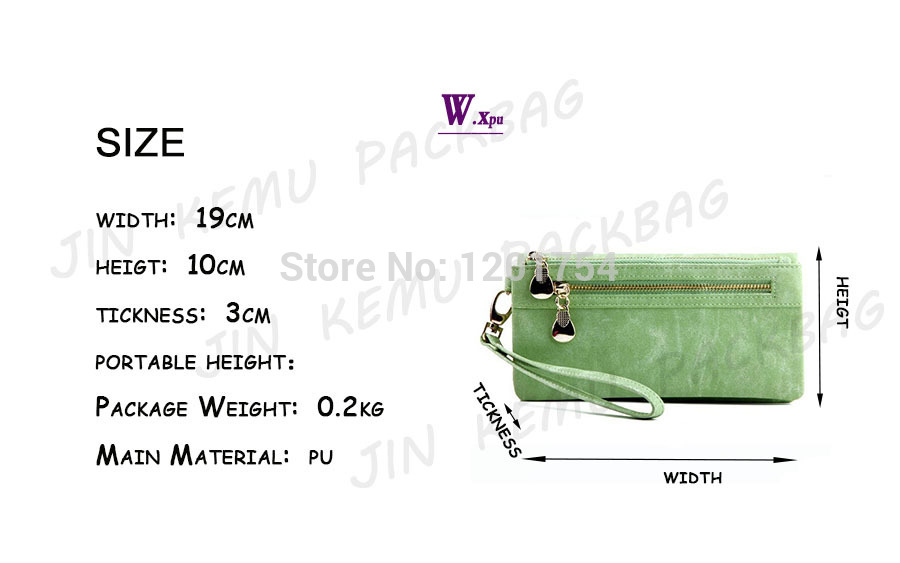 Mode Damen Geldbörsen Dull polnischen Leder Brieftasche Doppel Reißverschluss Tag Kupplungs Geldbeutel