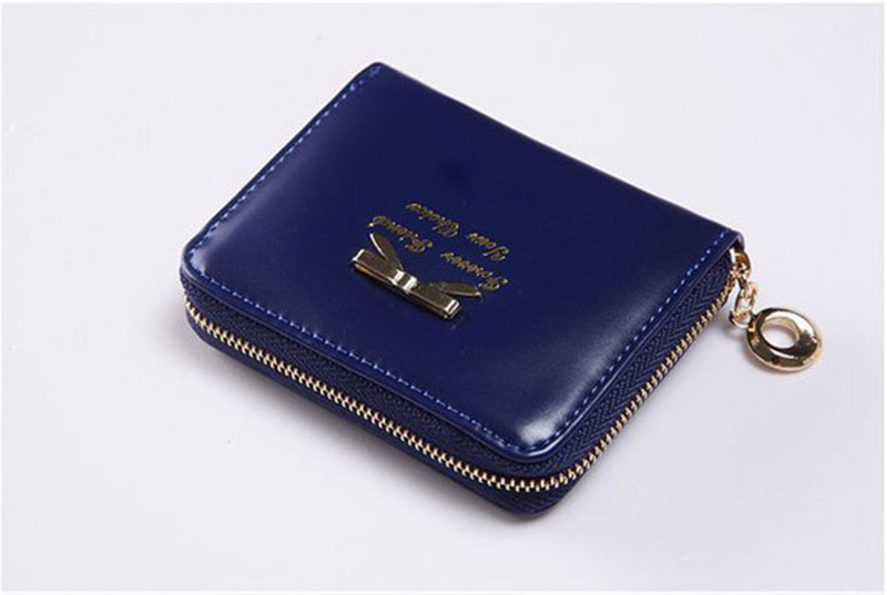 Korea Mode Neue ankunft hohe qualität faux Leder Damenmappen karten position kurzen Reißverschluss