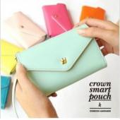 Förderung Multifunktions Damen Wristlet Brieftaschen Münzfach Geldbörse Für Iphone Galaxy